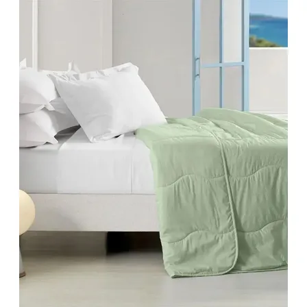 Edredom Altenburg Verano Casal Diseño Lisa Color Verde De 2.1m X 2.4m