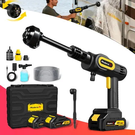 Rubrox Lava Jato Portátil 6 Em 1 Bivolt Carro/jardim/casa Cor Preto Frequência 50 Hz/60 Hz