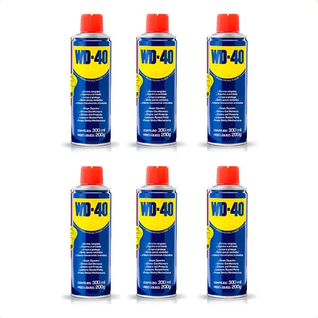 Kit 6 Lubrificante-desengripante 300ml Multiuso Wd-40