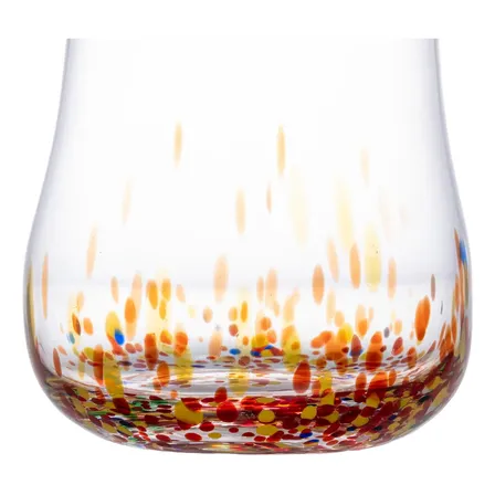 Jogo De 2 Copos Baixo Festa Vidro Vermelho 450ml -fracalanza