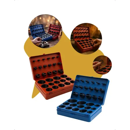 Kit Aneis Oring Milímetro Polegada Excelente Vedação 810 Pcs Azul E Vermelho Bradex Azul-vermelho