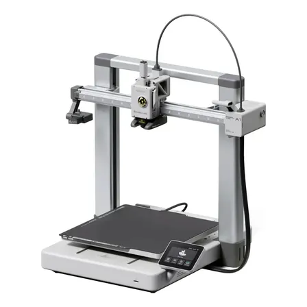Impressora 3D prateada de nivelamento automático Bambu Lab A1