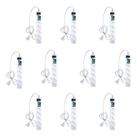 Kit 10x Filtro De Linha Iclamper Energia 5 10a Transparente Clamper 127/220v
