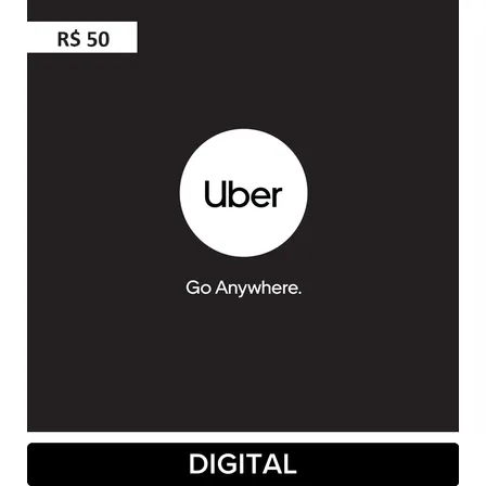 Uber Gift Card R$50 (Digital)