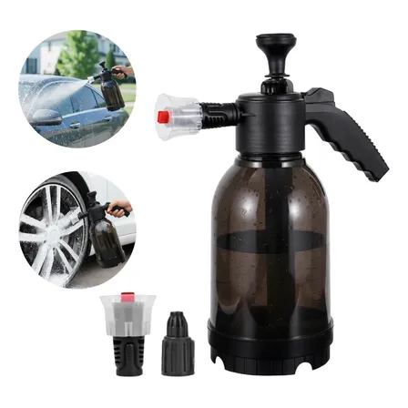 Pulverizador Snow Foam Manual 2 Litros Bico Pressão Espuma Profissional Nzengor Preto