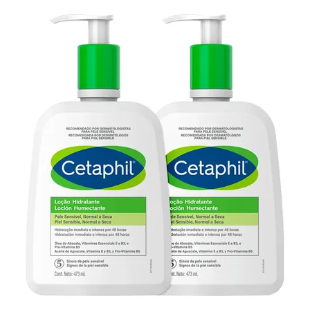 Emulsão para corpo Cetaphil Intensivo en dispensador de 473mL/400g neutra - kit x 2 unidades