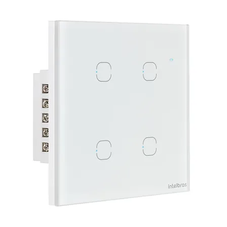 Interruptor Touch Wi-fi 4 Teclas Eiw 1004 Intelbras Branco