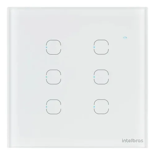 Interruptor Touch Wi-fi 6 Teclas Eiw 1006 Branco Intelbras 127/220v