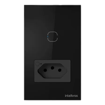 Tomada Com Interruptor Inteligente Wi-fi Etw 1011 Intelbras Preto