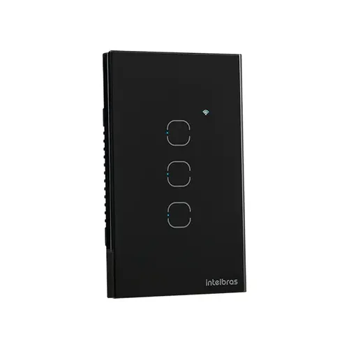 Interruptor Touch Inteligente 3 Teclas Eiw 1003 Intelbras Preto 127/220v
