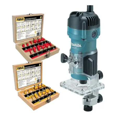 Tupia Para Laminado 6mm 530w Makita Kit Fresas 12 Pçs Evald