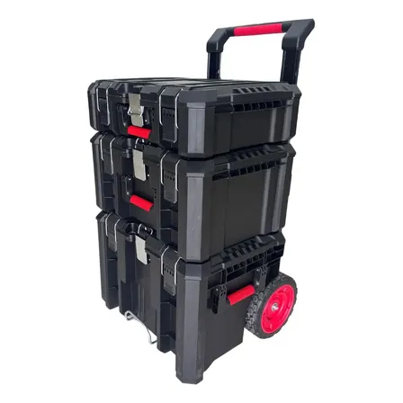 Maleta Ferramentas Modular Kress Ka4236 3x1 Torre Com Rodas Preto