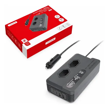 Inversor De Energia Automotivo Tomate MIN-6 400w 12v Para 110v Usb Tipo-c