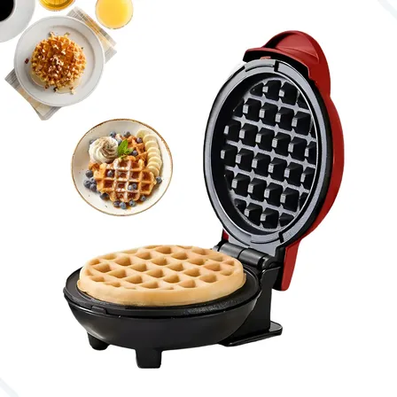 Máquina De Fazer Waffle Mini Grill Panqueca Elétrica Preta 127 Alinea Preto 127v