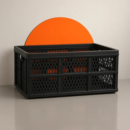Caixa Organizadora Multiuso 32l Preta Dobrável Plástico Resistente Alta Durabilidade Ideal Para Casa Escritório... Liso Preto
