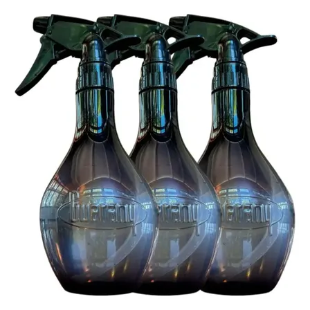 Kit 3 Pulverizadores Borrifador Brisa Preto de 500 mL para Limpeza Guarany