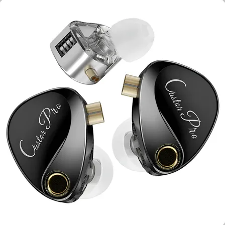 Fones De Ouvido Kz Castor Pro Bass Version Switch Sem Mic Preto