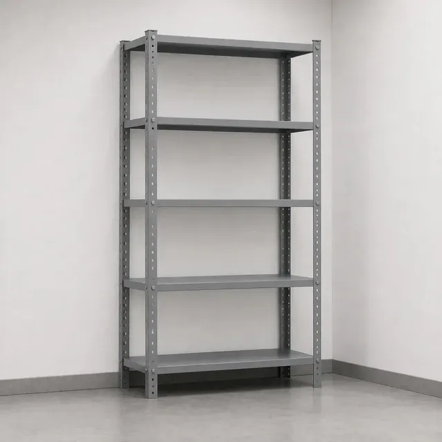 Prateleira De Aço 5 Bandejas 40x92cm Estante Coluna Triparti Cinza