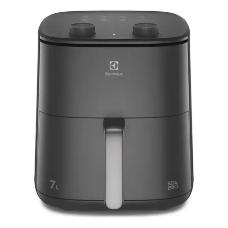 Air Fryer Forno Electrolux 7l 1700w Digital Grade Removível Dupla Camada Antiaderente 8 Receitas Programadas Aviso Sonoro Fritadeira Elétrica Sem Óleo Sistema De Segurança Automático Eaf71 Cinza 127v