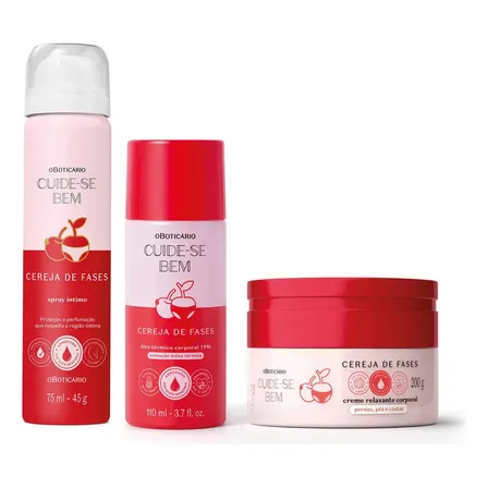 Combo Cuide-se Bem Cereja De Fases: Creme Relaxante Corporal