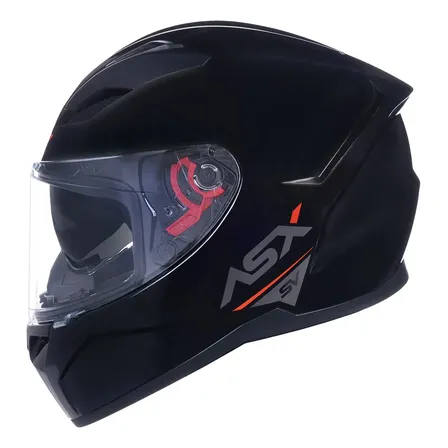 Capacete Moto Asx City Sv Com Oculos Masculino Feminino Preto Monocolor Brilhante 58