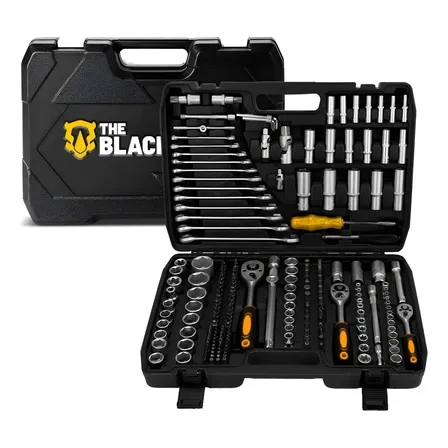 Jogo De Ferramentas The Black Tools TKF216 Kit 216 Peças Completo Com Maleta Preto