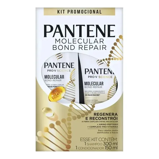 Kit Pantene Sh 300ml + Cond 150ml Molecular Bond Repair