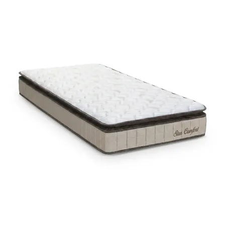 Colchão Solteiro Premium Star Confort Molas Ensacadas D-26 Pillow Top 188x88x22 - Shark Colchões