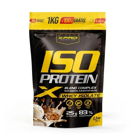 Whey Protein Isolado Iso Blend Complex Zero Açucar Low Carb Cookies 1.100kg Xpro Nutrition Biscoitos