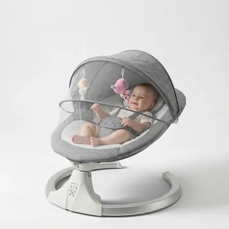 Cadeira de Balanço Elétrica Flybb para Bebê com Bluetooth, Mosquiteiro e Vibração