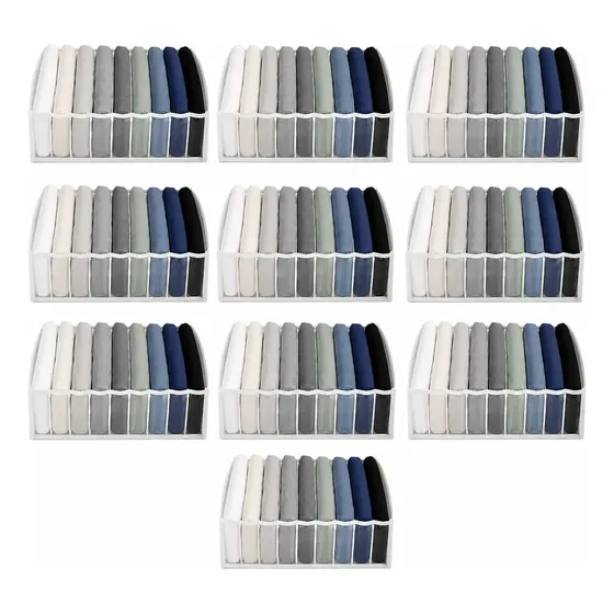 10 Colmeia Organizadora G (10x25x35) Camisetas 10 Nichos Viés Branco