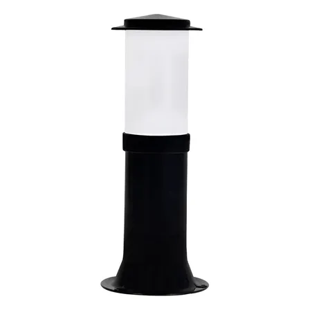 Poste Balizador Luminária Casa Sítio Jardim 35cm Preto Kit 9 Branco-leitoso Preto