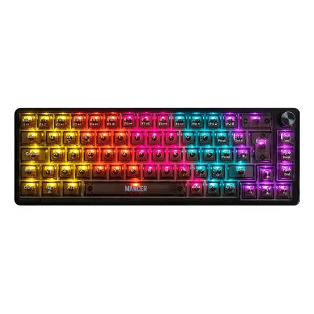 Teclado Mecanico Mancer Black Ghost V2 Preto Português Brasil