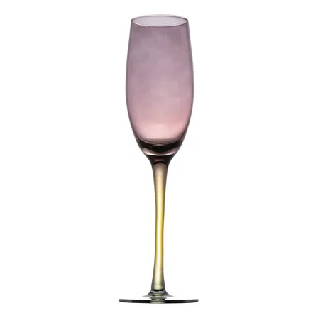 Jogo De 4 Taças Champanhe L'hermitage Burano Twilight De Cristal, 250ml Lilás