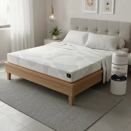 Colchão Casal Ortopédico Espuma D33 A Vácuo - Lucas Home Branco