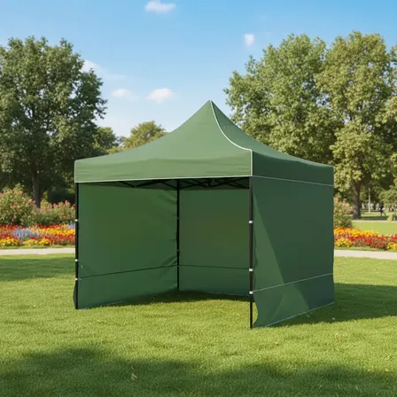 Tenda Gazebo Sanfonado 3 X 3 Reforçado Com Laterais Fechada Cor Verde