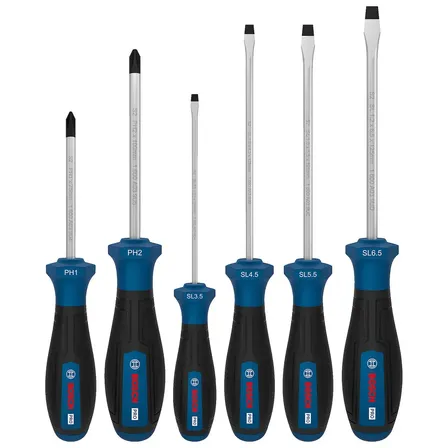 Kit Jogo De Chaves De Fenda Bosch Pro Ph/sl 6 Unidades