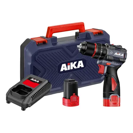 Parafusadeira E Furadeira 3/8 10mm 16v Aika 2 Baterias 2.0ah Roxo 60