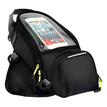 Bolsa de Tanque SZR para Moto Com Ímã, Impermeável e 4 Bolsos