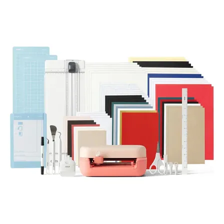 Cricut Joy 2 Plotter De Recorte Coral + Kit Deluxe - Inclui Materiais Para 55 Projetos, Compacta E Portátil Perfeita Para Cartões, Adesivos, Etiquetas E Mais