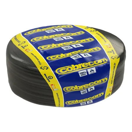 Fio Cabo Flex 2,5mm Unipolar 100m Antichamas Cobrecom Preto