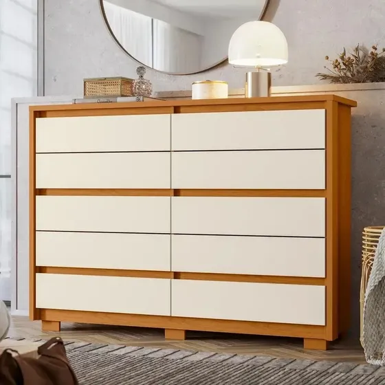 Cômoda Duetto Com 10 Gavetas 151cm De Largura Palumoveis