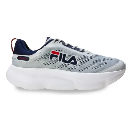 Tênis Masculino Maxxi Lite Fila Cinza Gelo/marinho/vermelho Lisa 41 Br