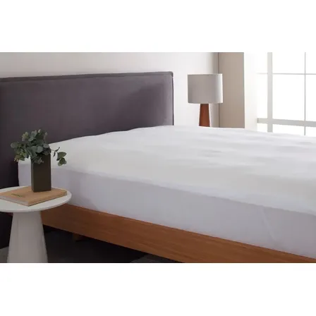 Protetor De Colchão Casal Buddemeyer Cotton Essential Branco Liso