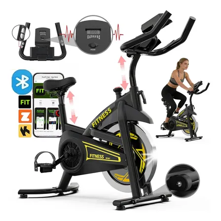 Bicicleta Ergométrica Spinning Profissional Inércia 13kg + Bluetooth App 2m Capacidade De Peso 150 Kg