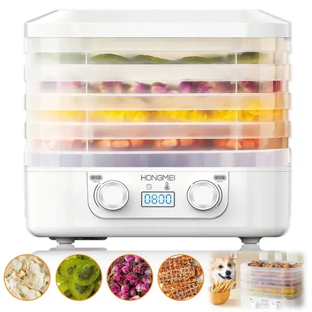Desidratador De Alimentos Com 5 Bandejas E Temporizador, 350w 220v Branco