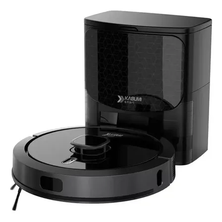 Robô Aspirador Passa Pano Kabum Smart 900 G7 Com Base Preto 127v