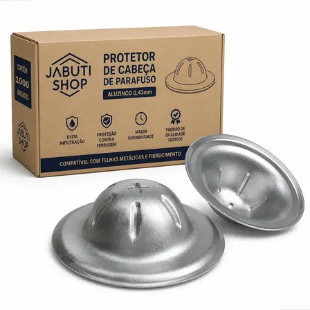 Kit 1000 Protetor De Cabeça De Parafuso Telhas Metálicas Galvanizado Capinha Vedação Anti Ferrugem E Infiltração Jabuti Shop