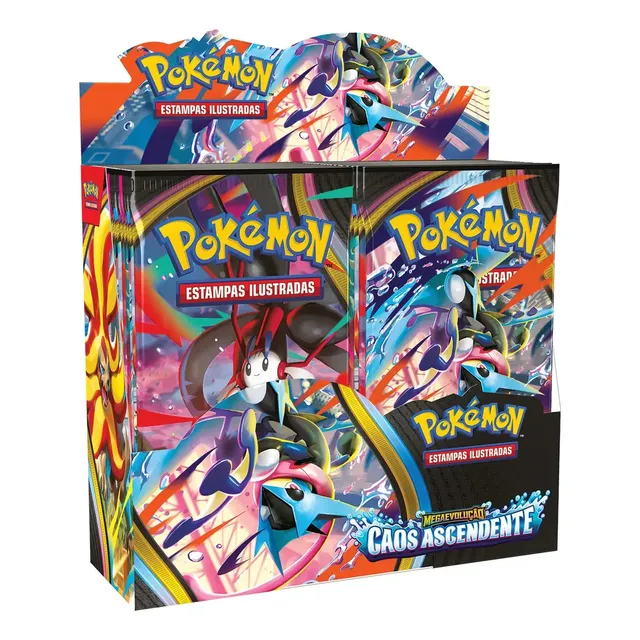 Box Display 216 Cartas Pokémon Me04 Caos Ascendente Copag