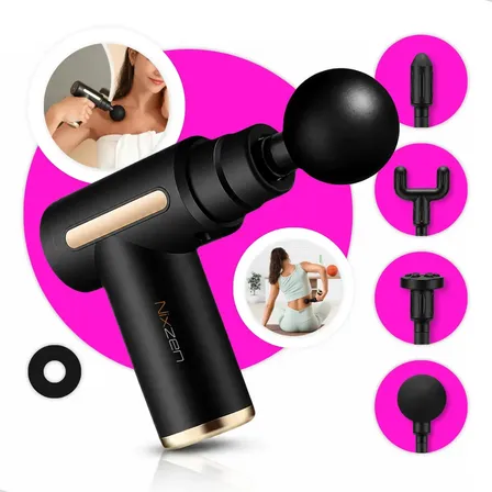 Massageador Pistola Elétrica Profissional Muscular Portátil Aparelho Fisioterapia Corporal 6 Velocidades 4 Cabeças De... 127/220v Aleatório